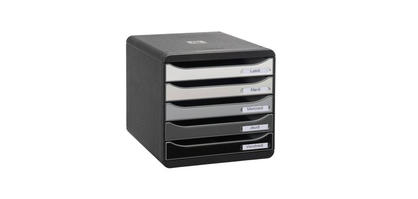 Módulo archivador con cajones de 5 colores Exacompta Big Box Plus