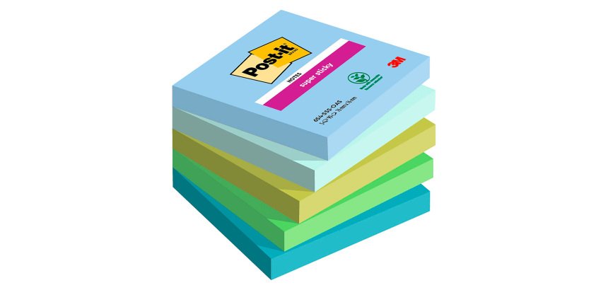 Notas adhesivas Super Sticky Oasis Post-it® - bloc de 90 hojas