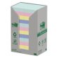 Notes repositionnables recyclées couleurs nature Post-It 38 x 51 mm - bloc de 100 feuilles