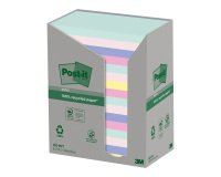Sticky notes recycled natural colors Post-It - pack of 100 sheets