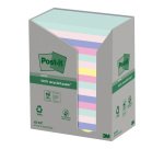 Notes repositionnables recyclées couleurs nature Post-It - bloc de 100 feuilles = 1 stylo Bic 4 couleurs offert