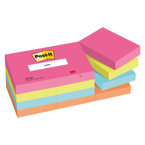 Notes repositionnables couleurs Poptimistic Post-it 38 x 51 mm - bloc de 100 feuilles