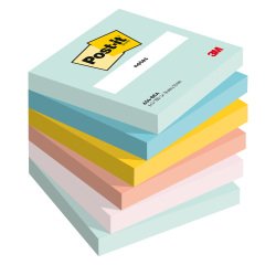 Notes repositionnables couleurs Beachside Post-It 76 X 76 mm - bloc de 100 feuilles