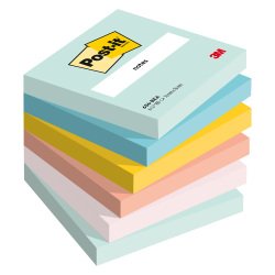 Notes repositionnables couleurs Beachside Post-It 76 X 76 mm - bloc de 100 feuilles
