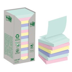 Z-notes repositionnables recyclées couleur nature Post-it 76 x 76 mm - bloc de 100 feuilles