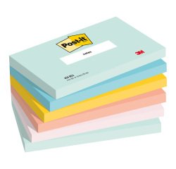 Gekleurde herpositioneerbare notes Beachside Post-It - 1 blok van 100 vellen in 1 kleur