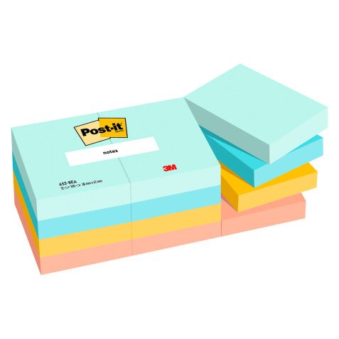 Notes repositionnables couleurs Beachside Post-It - bloc de 100 feuilles