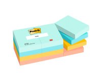 Notes repositionnables couleurs Beachside Post-it 38 x 51 mm - bloc de 100 feuilles