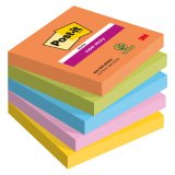 Notes couleurs Boost Super Sticky Post-it 76 x 76 mm - bloc de 90 feuilles