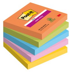 Notes couleurs Boost Super Sticky Post-it 76 x 76 mm - bloc de 90 feuilles