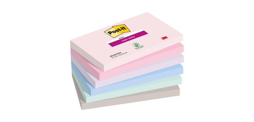 Soulful Colors Super Sticky Post-it Repositionable Notes - 90-sheet pad - Purchase 36 notes = 1 FREE palette
