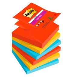 Bloc Z-Notas adhesivas Super Sticky Playful Post-it® 76 x 76 mm