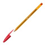 Balpen Bic Cristal Original fijn met dopje punt 0,8 mm rood - fijn schrift