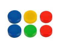 De_ lot 6 magnets couleur rond 25mm