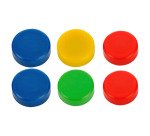 Plots magnétiques Budget – aimants Ø 25 mm couleurs assorties - Blister de 6