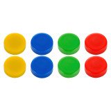 Magneten budget  diameter 20 mm geassorteerde kleuren - blister van 8