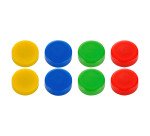 Plots magnétiques Budget – aimants Ø 20 mm couleurs assorties - Blister de 8