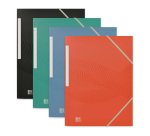 Chemise à élastique 3 rabats plastique Oxford Osmose Recyclée dos 2,5 cm - couleurs assorties opaques