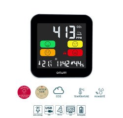Détecteur de co2 Moniteur de la qualité de l'air Quaelis 14 - Adapté au protocole sanitaire