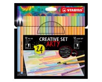 Feutre Stabilo ARTY Pen 68 et Point 88 - Set de 24