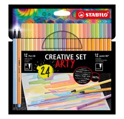 Feutre Stabilo ARTY Pen 68 et Point 88 - Set de 24
