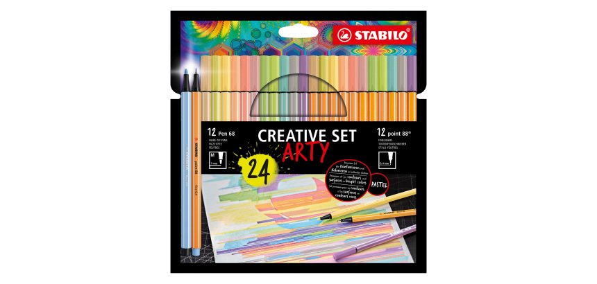 Feutre Stabilo ARTY Pen 68 et Point 88 - Set de 24