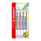 Surligneurs Stabilo Swing Cool couleur pastel assorties - Pochette de 4