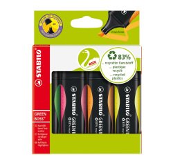 Subrayadores fluorescentes STABILO Green Boss - Pack de 4
