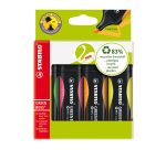 Surligneurs Stabilo Green Boss - Pochette de 4