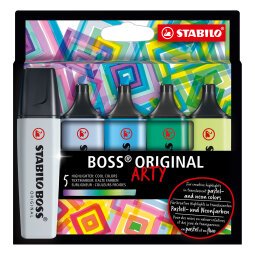 Subrayadores Stabilo Boss Original Arty en colores fríos - Caja de 5