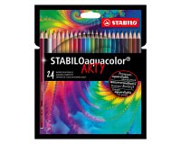 Lápices de colores acuarelables STABILO Aquacolor ARTY - Paquete de 24