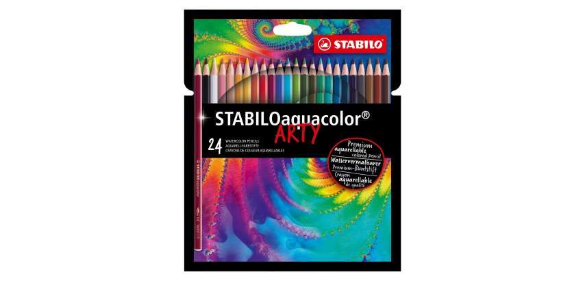 Crayons de couleur aquarellables STABILO aquacolor ARTY - Pochette de 24