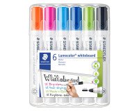 Rotulador de pizarra blanca borrable Staedtler Lumocolor Fun Colors Punta de 2 mm - Pack de 6