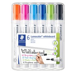 Rotulador de pizarra blanca borrable Staedtler Lumocolor Fun Colors Punta de 2 mm - Pack de 6