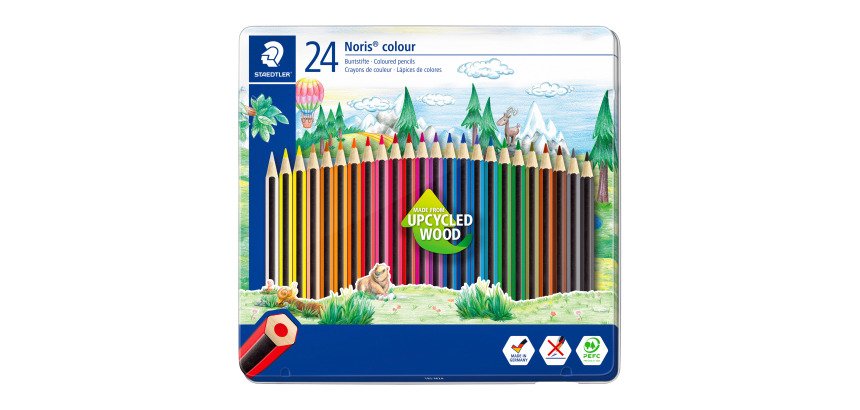 Crayon de couleur Staedlter Noris Colour 185 - Boîte métal de 24