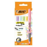 Textmarker Bic Highlighter Grip Pastell - Hülle von 5