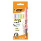 Surligneur Bic Highlighter Grip Pastel - Pochette de 5