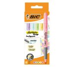Surligneur Bic Highlighter Grip Pastel - Pochette de 5