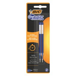 Refills for ballpoint pen Bic Gelocity Quick Dry - blister of 2