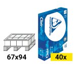 Papier Clairalfa A4 blanc 80 g Clairefontaine - palette jetable 40 ramettes de 500 feuilles
