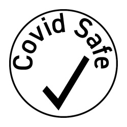 Stempel "Covid Safe" - COLOP Printer R24 ??rund