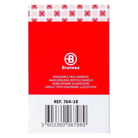 4 x 40 repositionable indexes JM Bruneau, format 19 x 43 mm, 4 assorted colours