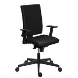 Chaise de bureau Difesa simili cuir - dossier haut Sans accoudoirs  - mécanisme Synchrone - pieds noir