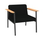 Fauteuil Vado piètement anthracite