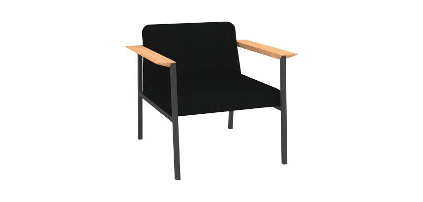 Fauteuil Vado piètement anthracite