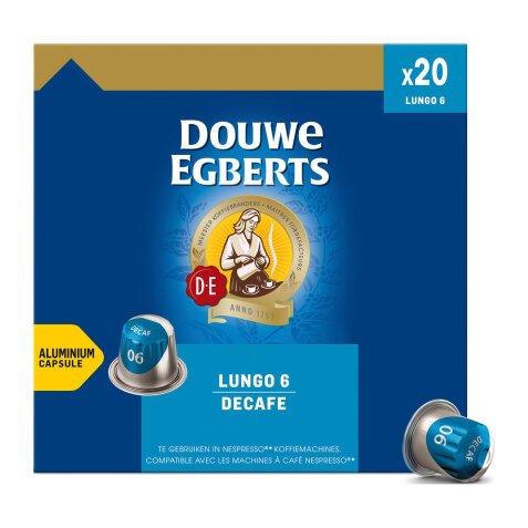 Kaffeekapseln Douwe Egberts Espresso Lungo kaffeinfrei - Box von 20