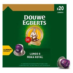 Coffee capsules Douwe Egberts Espresso Lungo Moka - box of 20 capsules