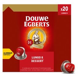 Coffee capsules Douwe Egberts Espresso Lungo Dessert - box of 20 capsules