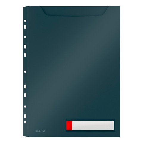 Pack 3 fundas multitaladro leitz Cosy A4 polipropileno opaco gris