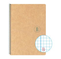 Cuaderno Reciclado Escolar Espiral Escolofi Green Din A5 Cuadrícula 4x4 